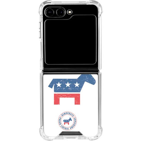 Democrat Donkey Galaxy Z Flip5 5G Clear Case