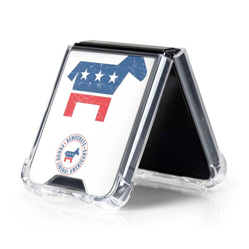 Democrat Donkey Galaxy Z Flip5 5G Clear Case