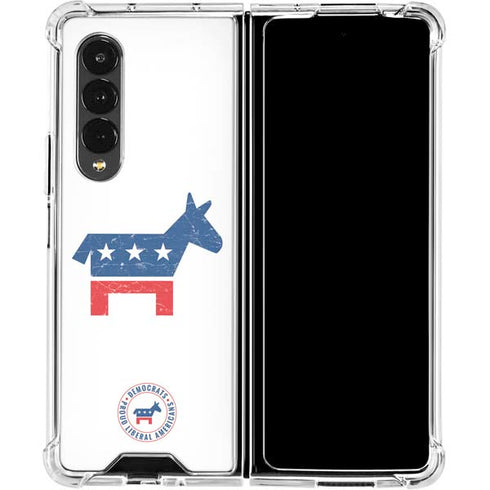 Democrat Donkey Galaxy Z Fold4 5G Clear Case