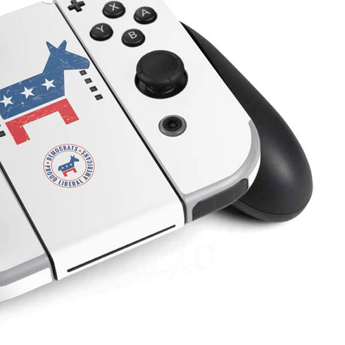 Democrat Donkey Nintendo Switch OLED (2021) Skin