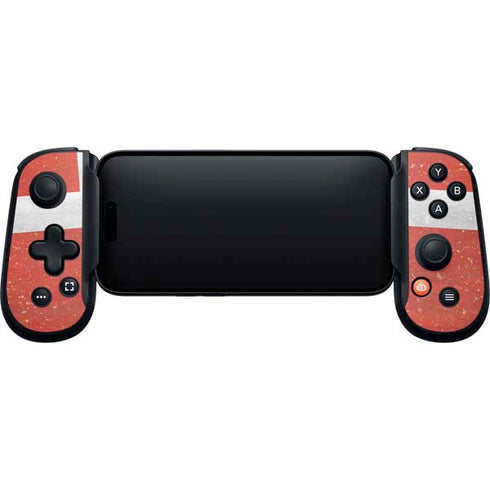 Denmark Flag Distressed Backbone One for iPhone Game Controller Skin