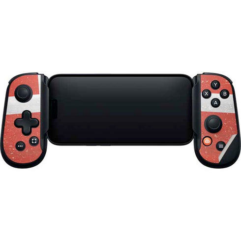 Denmark Flag Distressed Backbone One for iPhone Game Controller Skin