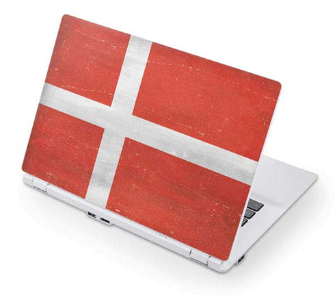 Denmark Flag Distressed Acer Chromebook Skin