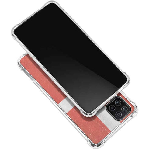 Denmark Flag Distressed Galaxy A12 Clear Case