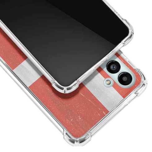 Denmark Flag Distressed Galaxy A13 5G Clear Case