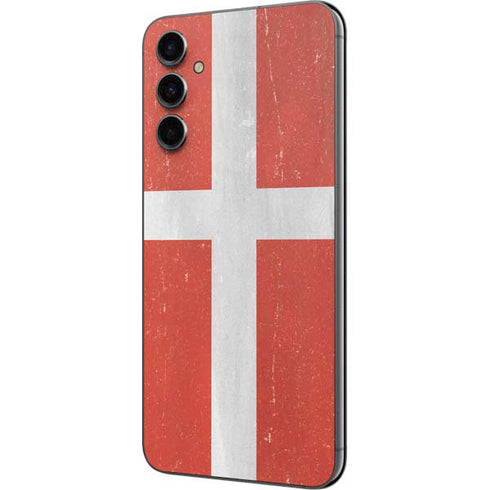 Denmark Flag Distressed Galaxy A14 5G Skin