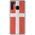 Denmark Flag Distressed Galaxy A21 Clear Case