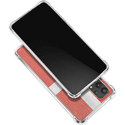 Denmark Flag Distressed Galaxy A32 5G Clear Case