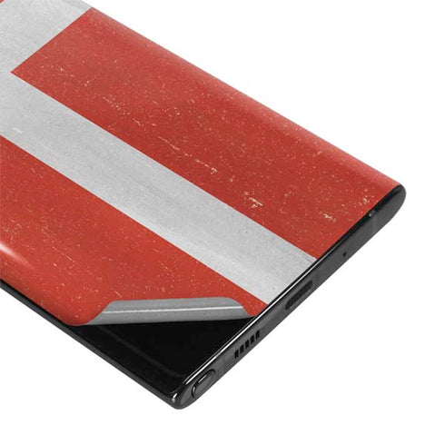 Denmark Flag Distressed Galaxy Note 10 Skin