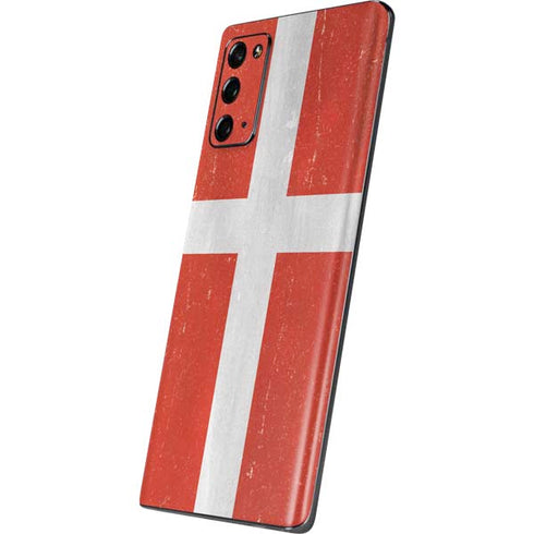 Denmark Flag Distressed Galaxy Note20 5G Skin