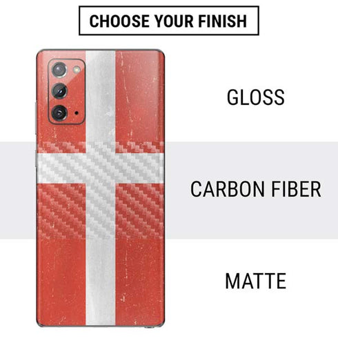 Denmark Flag Distressed Galaxy Note20 5G Skin