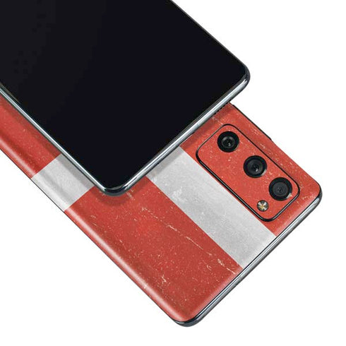 Denmark Flag Distressed Galaxy S20 Fan Edition Skin