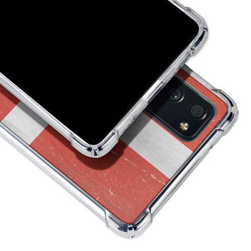 Denmark Flag Distressed Galaxy S20 FE Clear Case