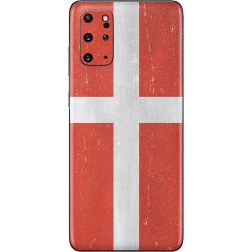 Denmark Flag Distressed Galaxy S20 Plus Skin