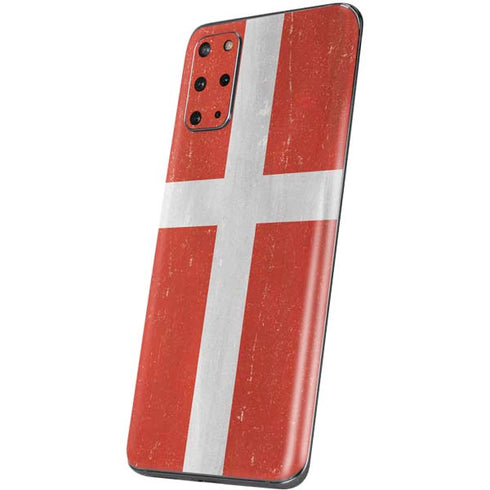 Denmark Flag Distressed Galaxy S20 Plus Skin