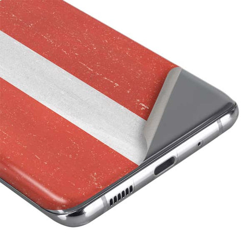 Denmark Flag Distressed Galaxy S20 Skin