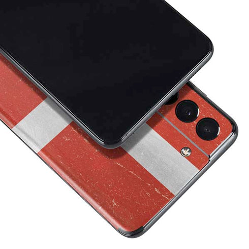 Denmark Flag Distressed Galaxy S21 5G Skin