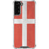 Denmark Flag Distressed Galaxy S21 FE Clear Case
