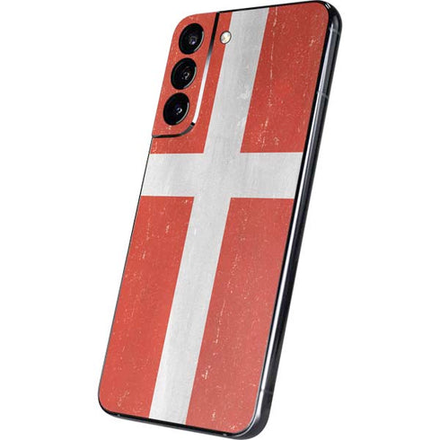 Denmark Flag Distressed Galaxy S22 Plus Skin