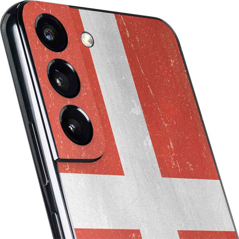 Denmark Flag Distressed Galaxy S22 Skin