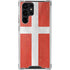 Denmark Flag Distressed Galaxy S22 Ultra Clear Case