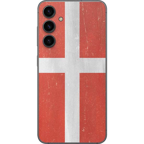 Denmark Flag Distressed Galaxy S23 FE Skin