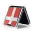 Denmark Flag Distressed Galaxy Z Flip5 5G Clear Case