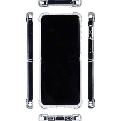 Denmark Flag Distressed Galaxy Z Flip5 5G Clear Case