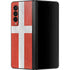 Denmark Flag Distressed Galaxy Z Fold3 5G Skin