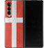 Denmark Flag Distressed Galaxy Z Fold3 5G Skin
