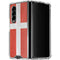 Denmark Flag Distressed Galaxy Z Fold4 5G Clear Case