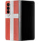 Denmark Flag Distressed Galaxy Z Fold4 5G Skin