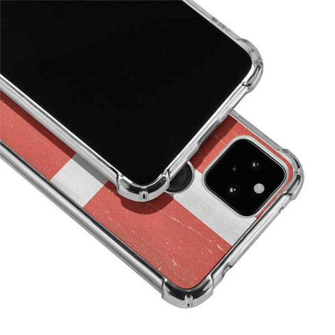 Denmark Flag Distressed Google Pixel 4a 5G Clear Case