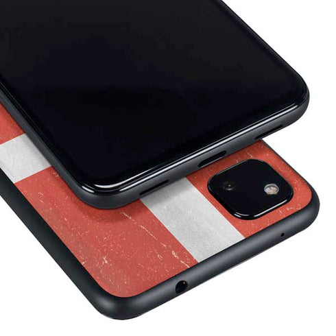 Denmark Flag Distressed Google Pixel 4a Skin