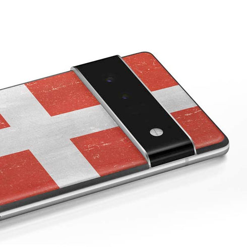 Denmark Flag Distressed Google Pixel 6 Pro Skin