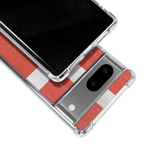 Denmark Flag Distressed Google Pixel 8 Clear Case