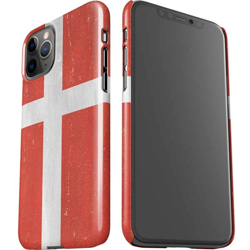 Denmark Flag Distressed iPhone 11 Pro Lite Case