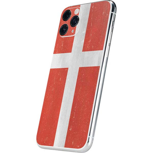 Denmark Flag Distressed iPhone 11 Pro Skin