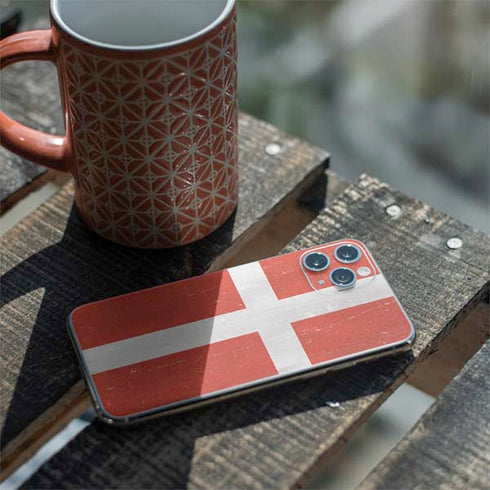 Denmark Flag Distressed iPhone 11 Pro Skin
