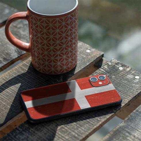 Denmark Flag Distressed iPhone 11 Skin