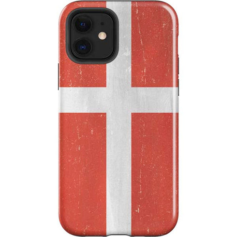 Denmark Flag Distressed iPhone 12 Impact Case
