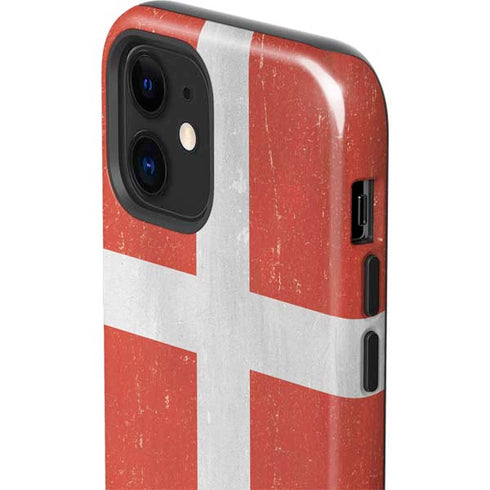 Denmark Flag Distressed iPhone 12 Impact Case