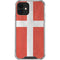 Denmark Flag Distressed iPhone 12 Mini Clear Case