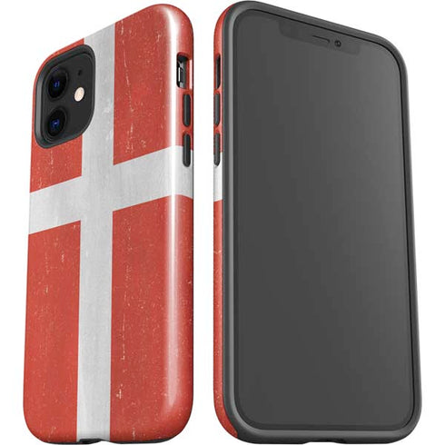 Denmark Flag Distressed iPhone 12 Mini Impact Case