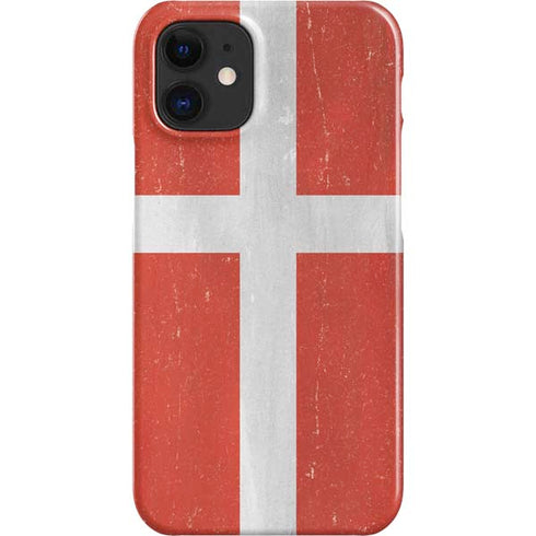 Denmark Flag Distressed iPhone 12 Mini Lite Case