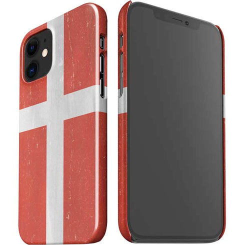 Denmark Flag Distressed iPhone 12 Mini Lite Case