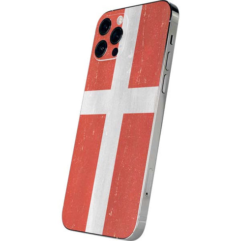 Denmark Flag Distressed iPhone 12 Pro Skin
