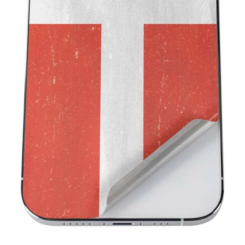 Denmark Flag Distressed iPhone 12 Pro Skin