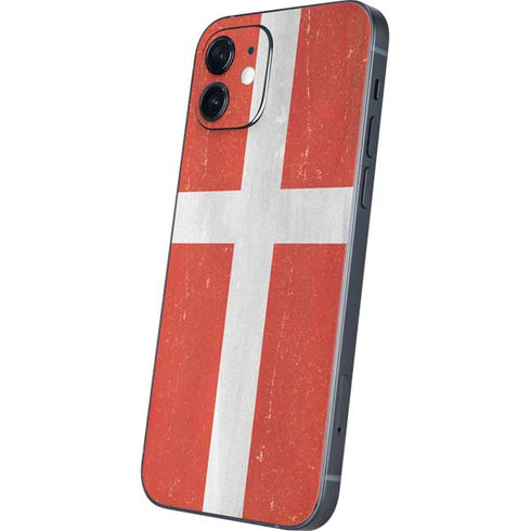 Denmark Flag Distressed iPhone 12 Skin