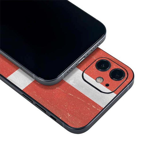Denmark Flag Distressed iPhone 12 Skin